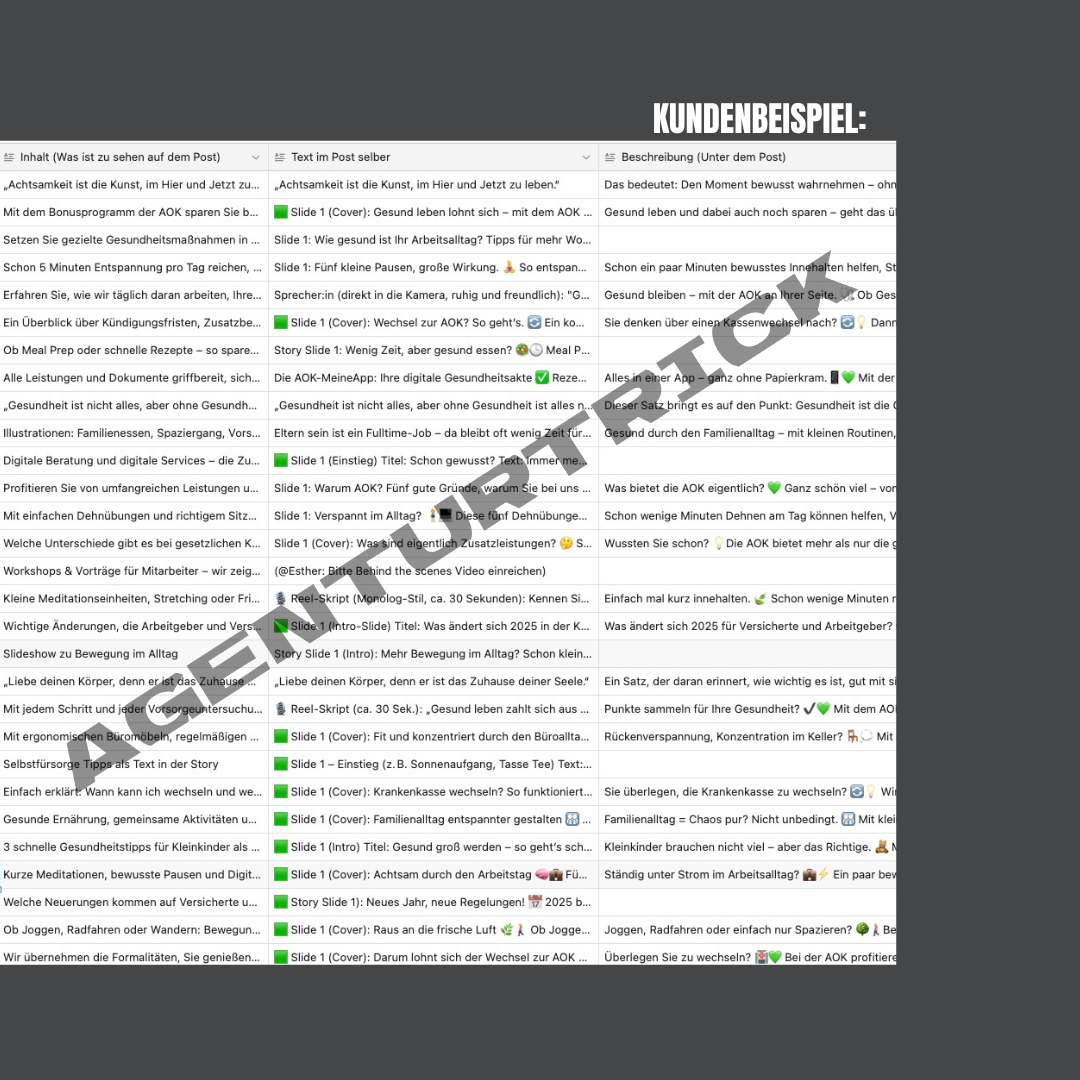 Social Media - "30 Tage Content und Management"