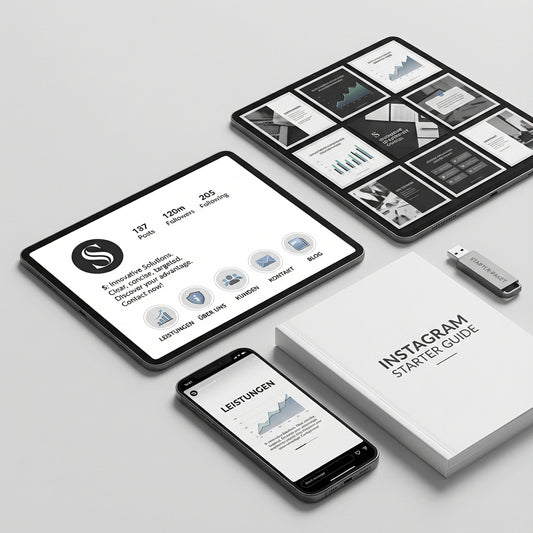 Instagram Business Setup – komplettes Profil-Design mit Logo Feed und Highlights