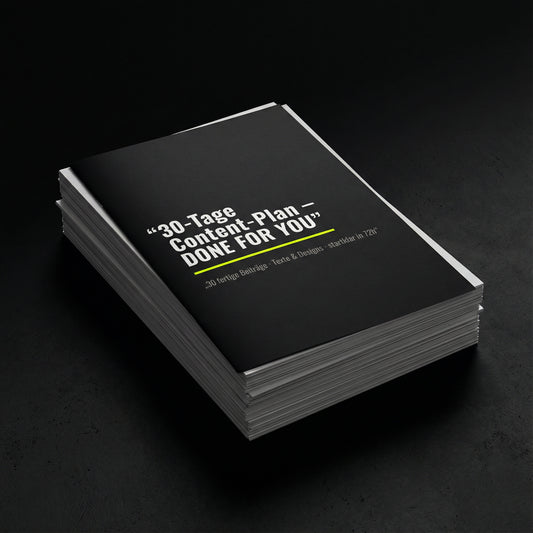 30-Tage-Social Media DONE-FOR-YOU 30 Fertige Beiträge inkl. Texte & Designs – startklar in 72h