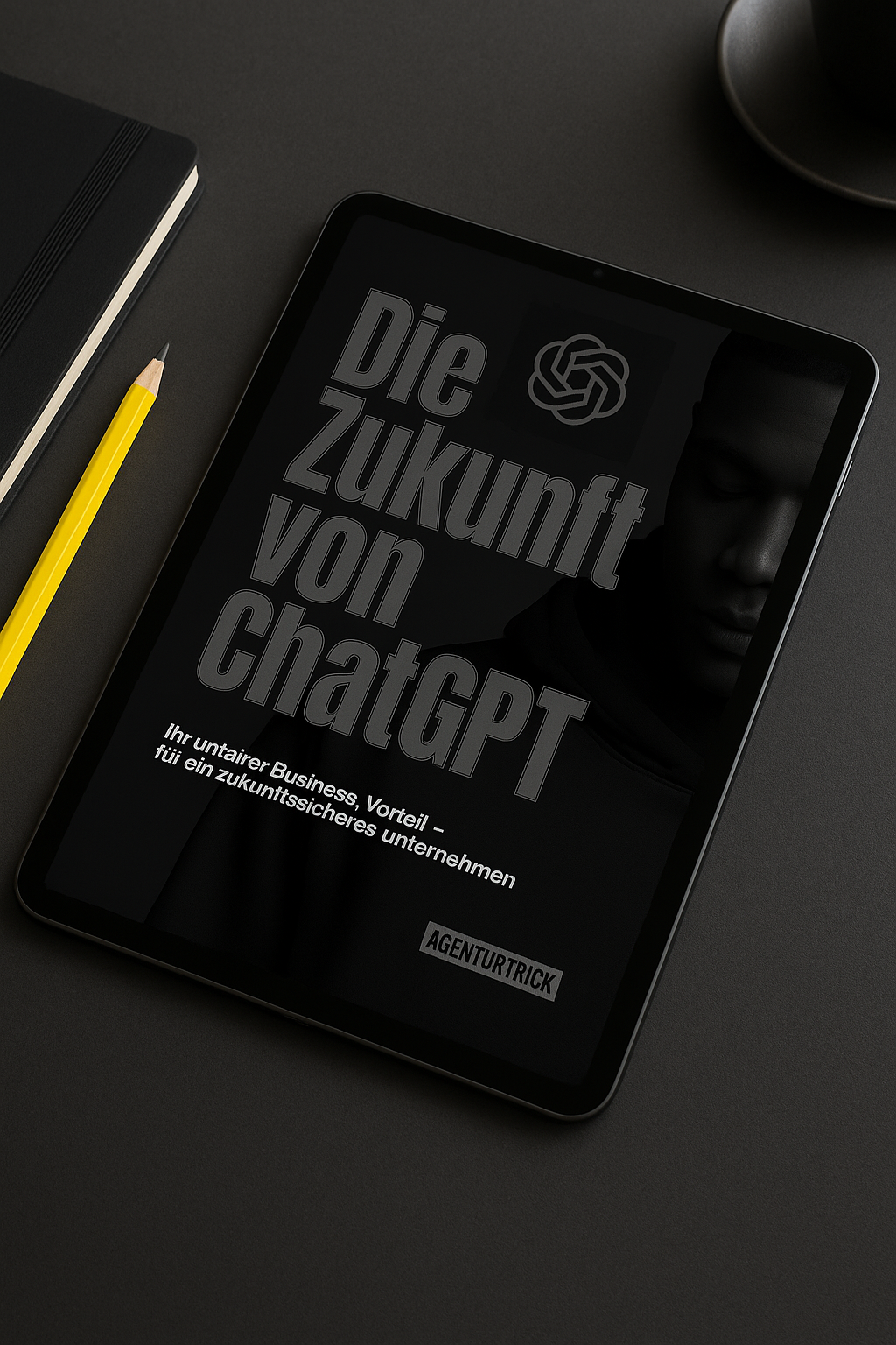 ChatGPT E-Book auf iPad – digitaler Business-Guide für KI-Strategien