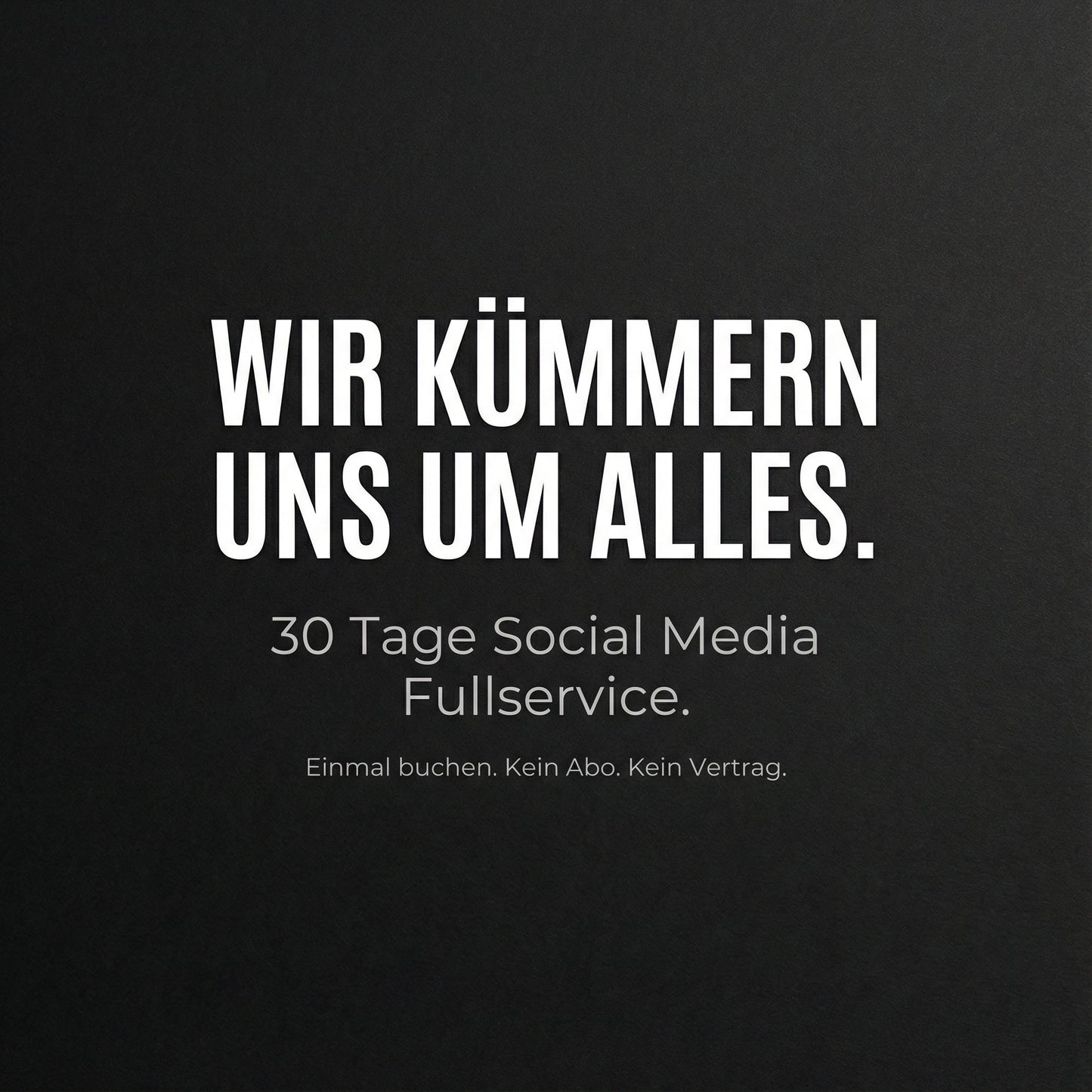 30-Tage-Social-Media-Fullservice (Planung, Design & Posting – wir übernehmen alles)