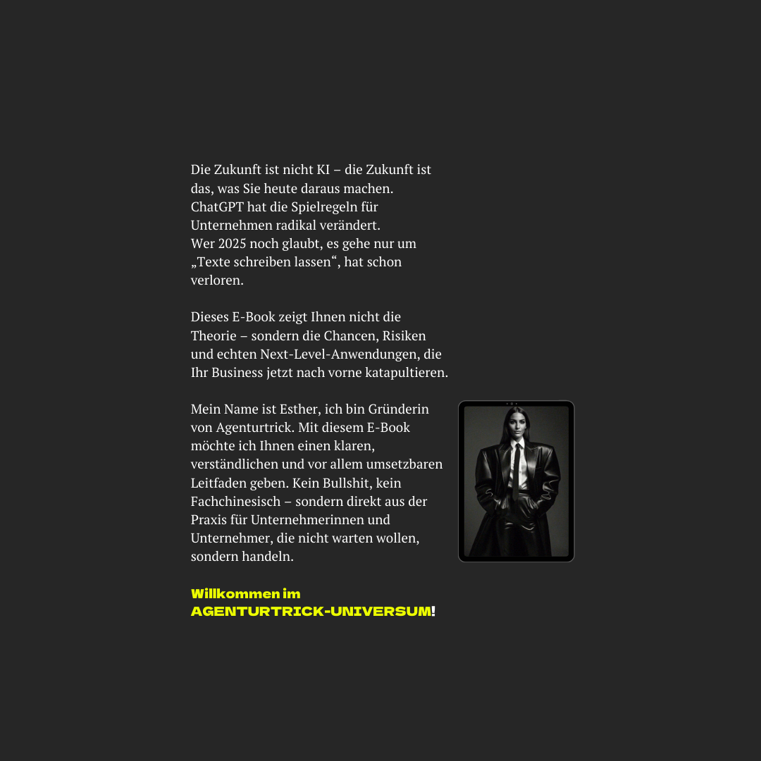 ChatGPT E-Book Inhaltsübersicht – unfairer Business-Vorteil durch KI